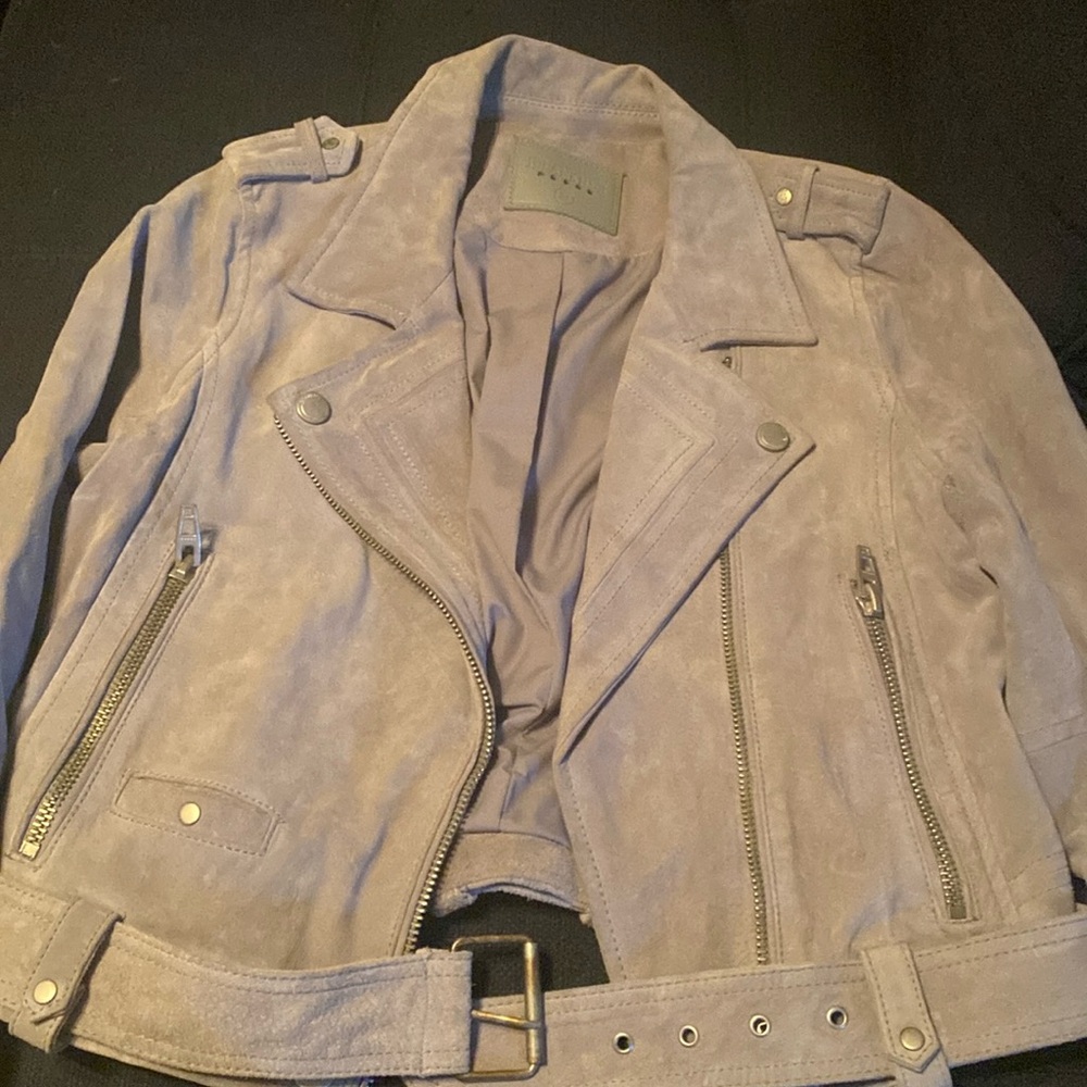 Blank nyc Grey leather jacket!